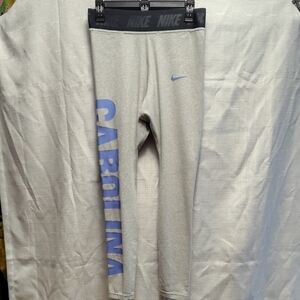 Nike Heather Gray Leggings with Blue Graphic